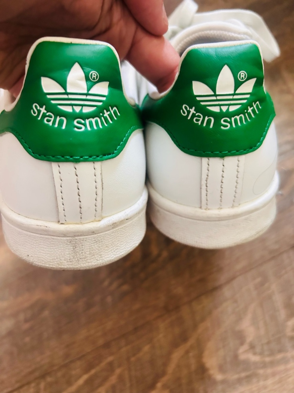 Adidas Stan Smith sneakers in the classic white and green